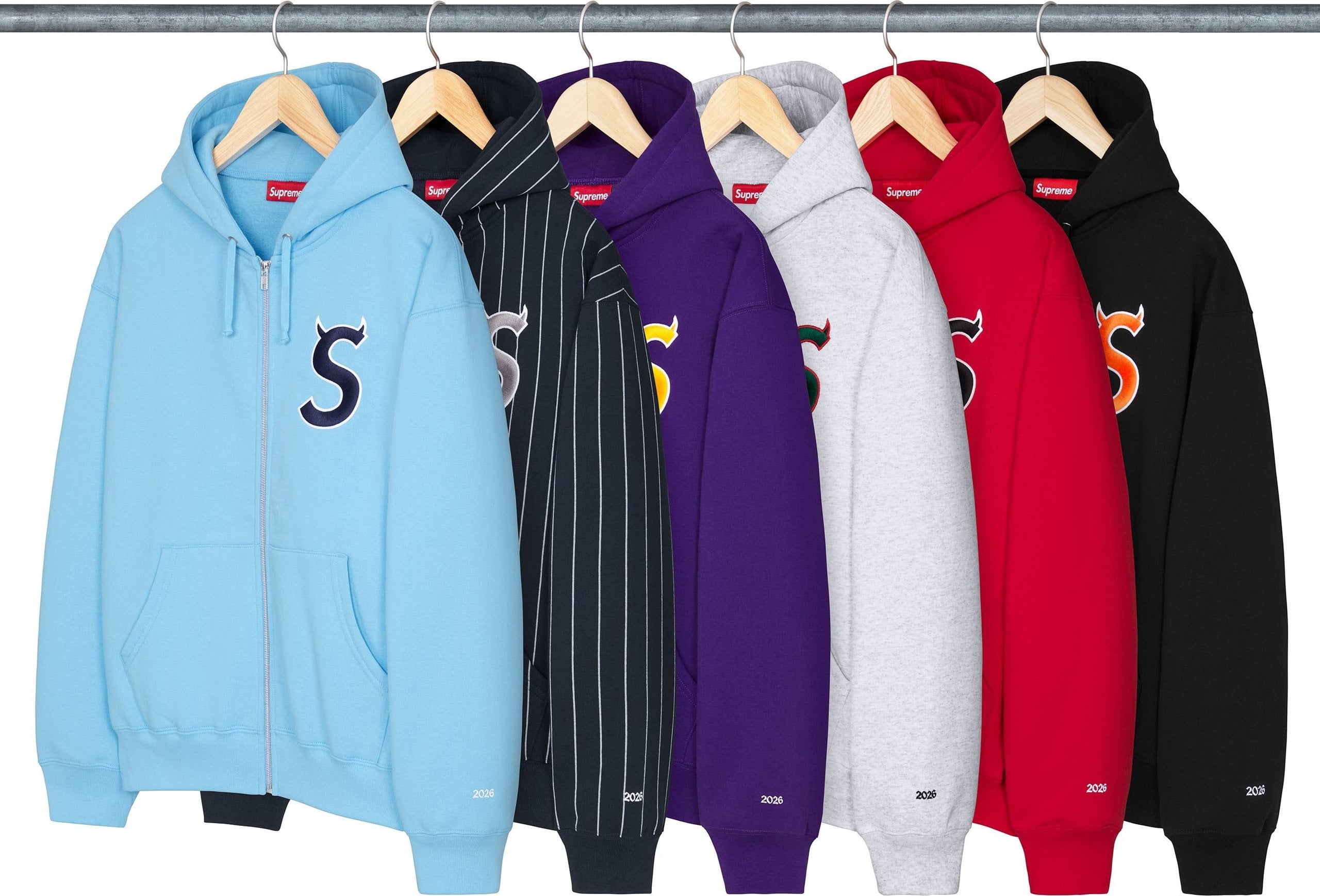 Devil S Logo Zip Up Hooded Sweatshirt - Supreme