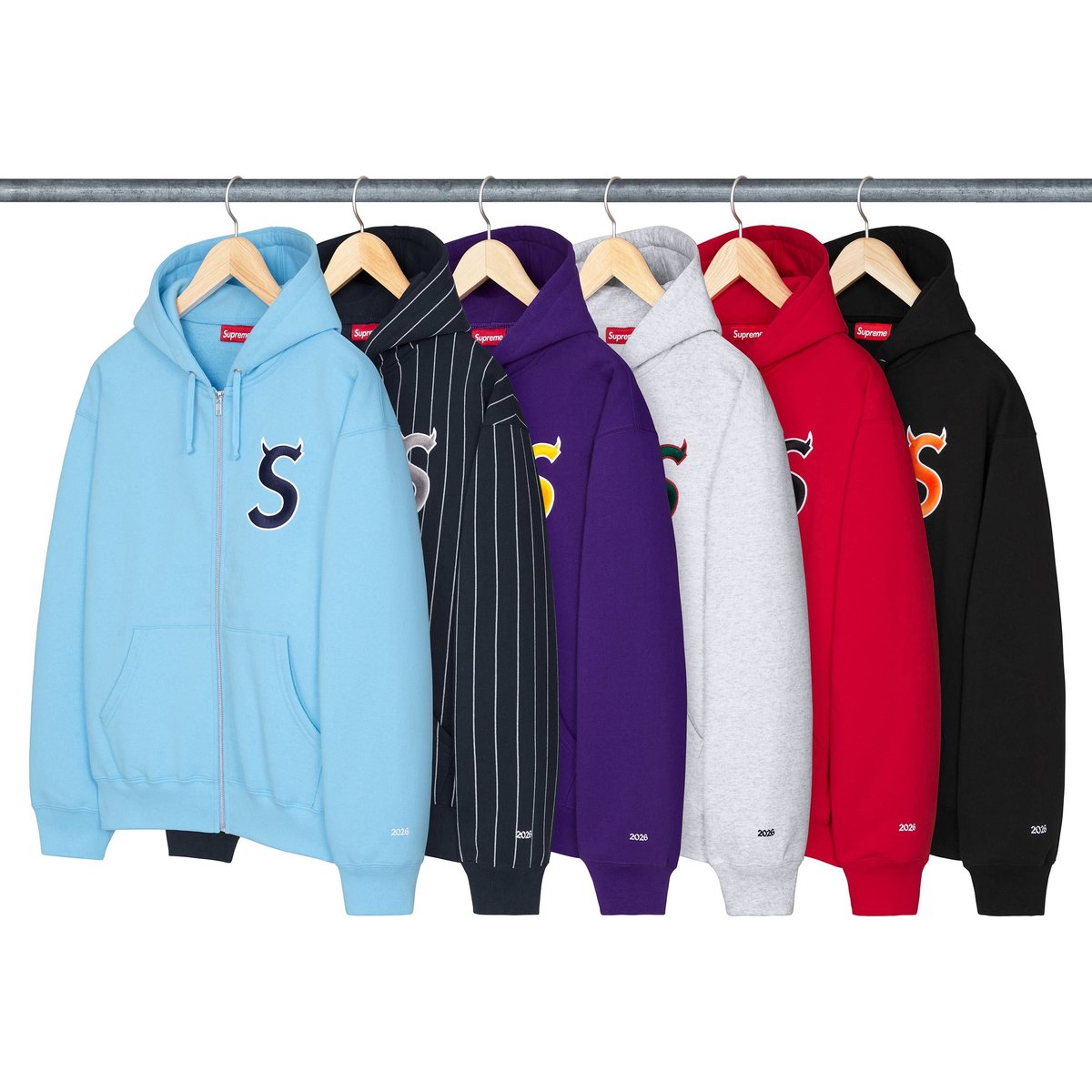 Devil S Logo Zip Up Hooded Sweatshirt