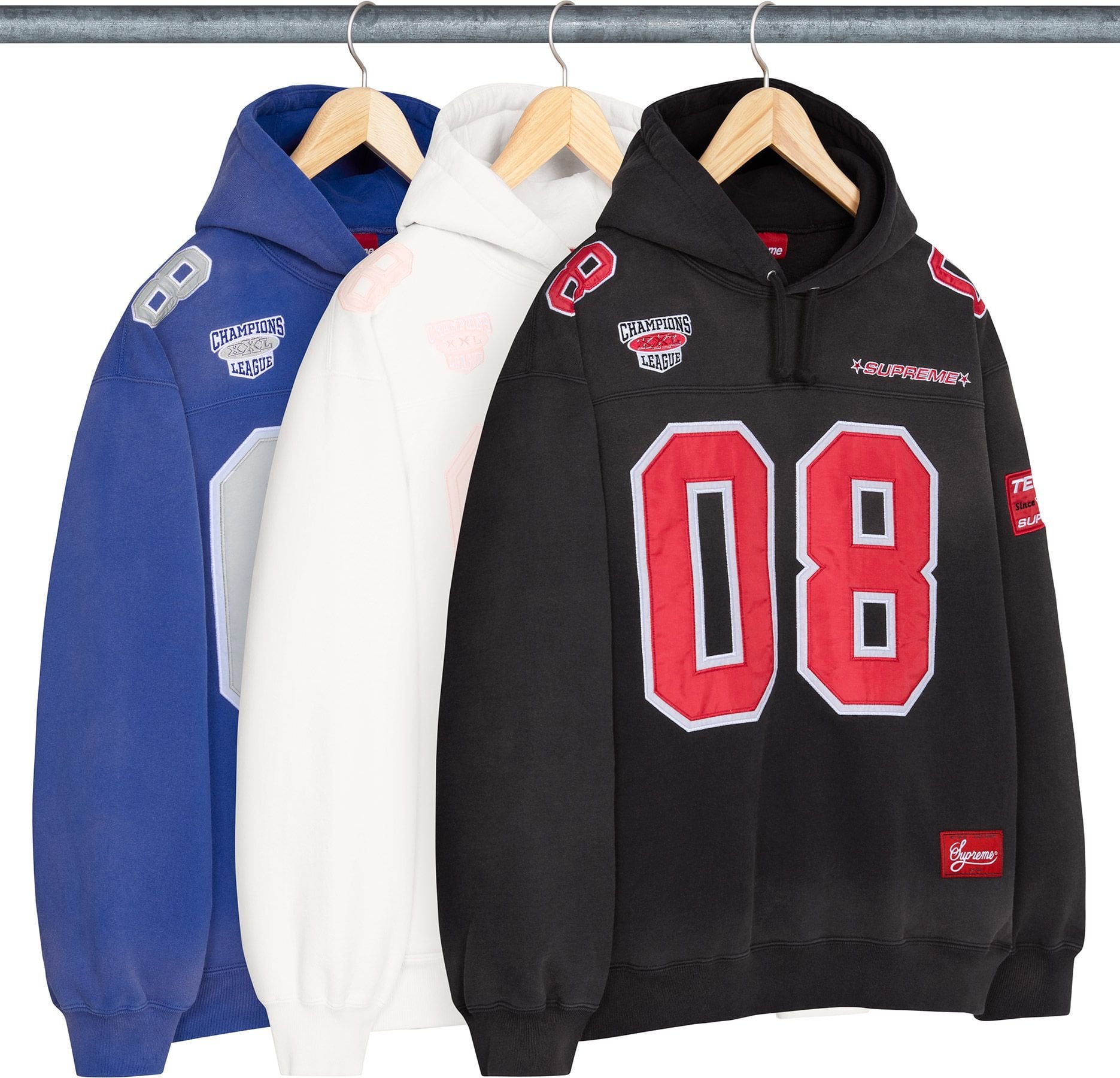 Football Jersey Hooded Sweatshirt - Supreme