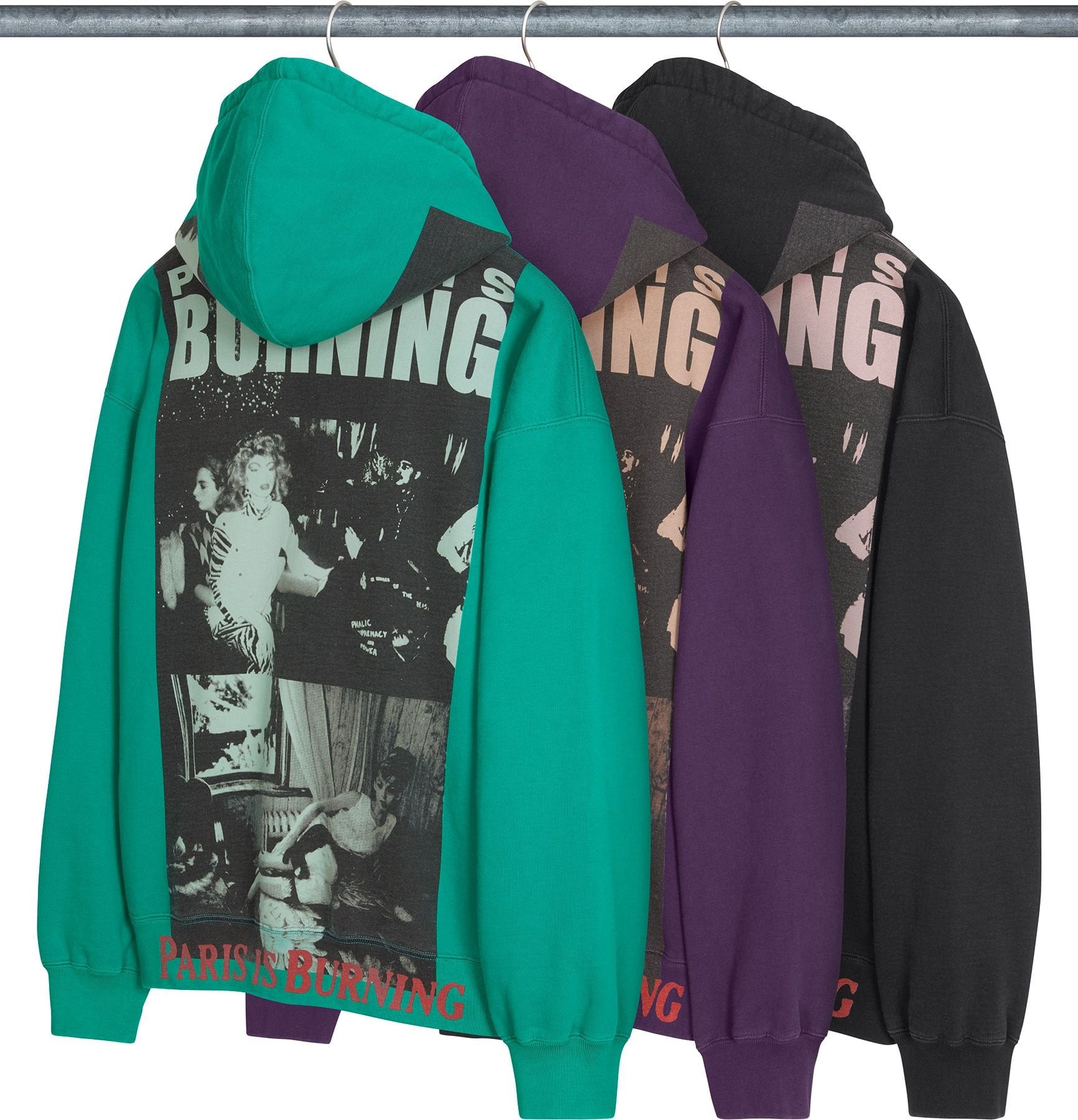 Paris Is Burning Zip Up Hooded Sweatshirt - Supreme