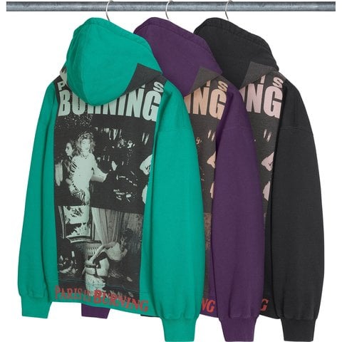 Supreme Paris Is Burning Zip Up Hooded Sweatshirt