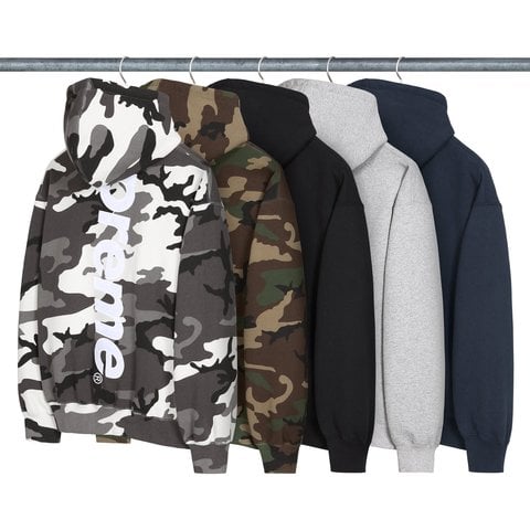 Satin Appliqué Hooded Sweatshirt