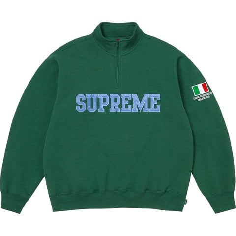 Supreme Shop Flag Half Zip Pullover - Dark Green - Milan