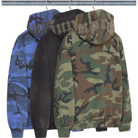 Supreme Overdyed Studded Hooded Sweatshirt - $288.00