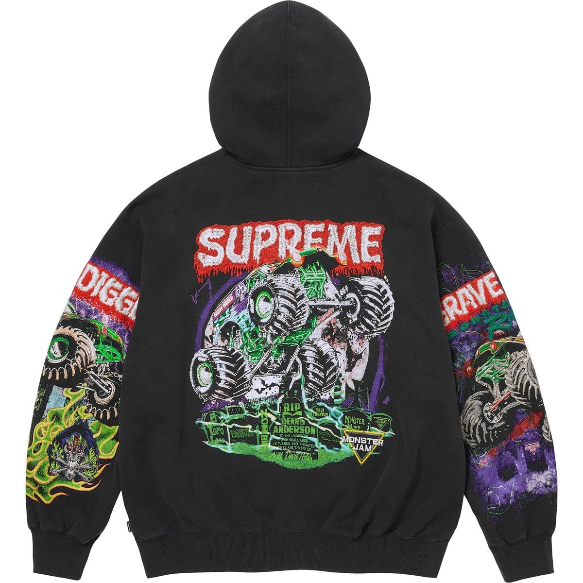 Grave Digger Zip Up Hooded Sweatshirt - spring/summer 2026