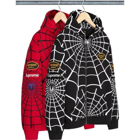 Supreme®/Vanson Leathers® Spider-Man Zip Up Hooded Sweatshirt