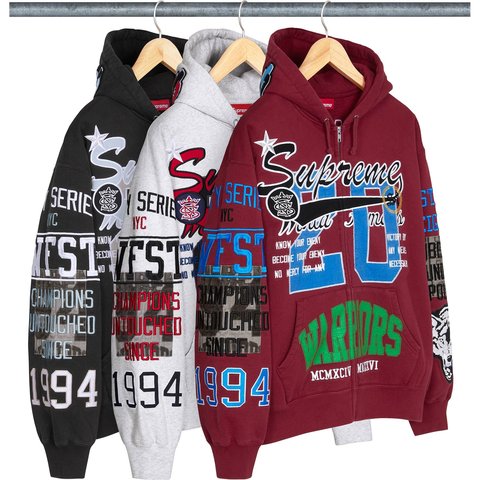 Supreme Warriors Appliqué Zip Up Hooded Sweatshirt - Group Shots