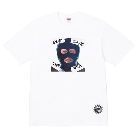 Supreme God Save Us Tee - White