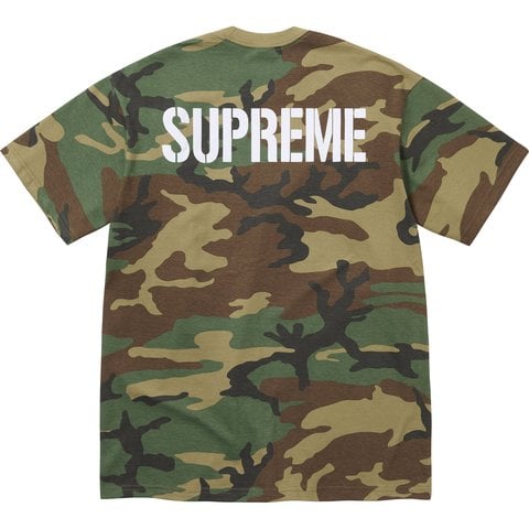 Supreme World Famous Tee - Woodland Camo