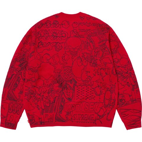 トップス XL Supreme Collage Embroidered Sweater Collage Embroidered Sweater - spring/summer 2026 - Supreme