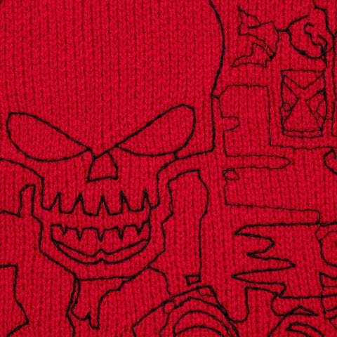 Supreme Collage Embroidered Sweater - Red
