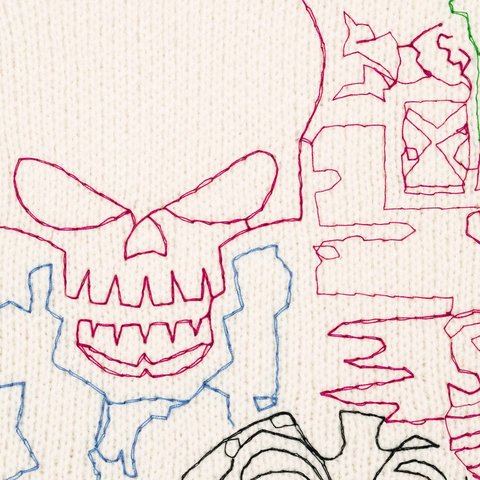 Supreme Collage Embroidered Sweater - White