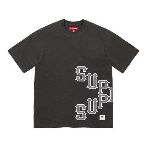 Supreme Cracked Spellout S/S Top - Washed Black