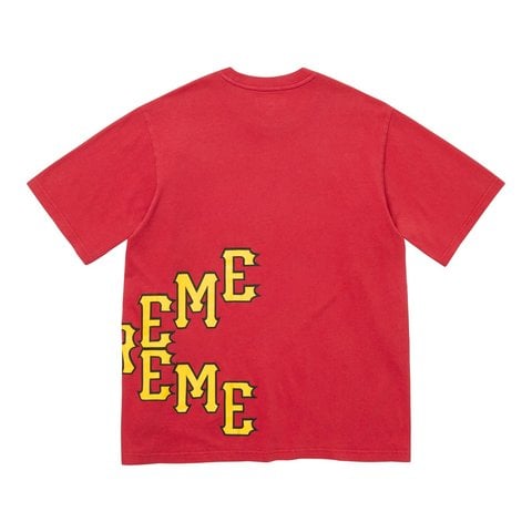 Supreme Cracked Spellout S/S Top - Washed Red