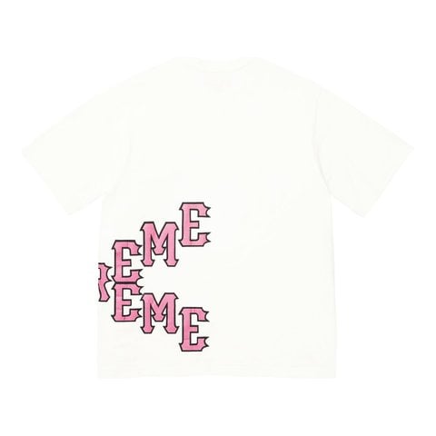 Supreme Cracked Spellout S/S Top - Washed White