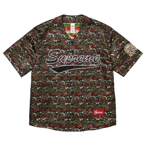 Floral Jacquard Baseball Jersey - Supreme