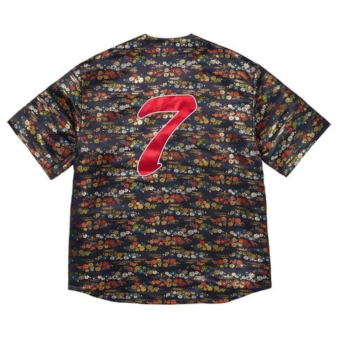 Floral Jacquard Baseball Jersey - Supreme