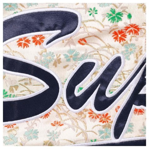 Supreme Floral Jacquard Baseball Jersey - White