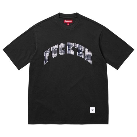 Supreme Fuck Em Plaid S/S Top - Black