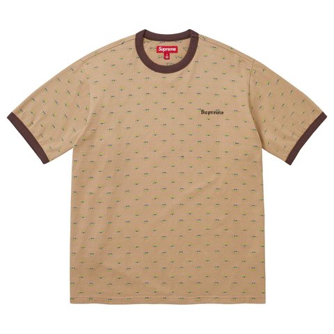 Supreme Hearts Intarsia Ringer Tee - Tan
