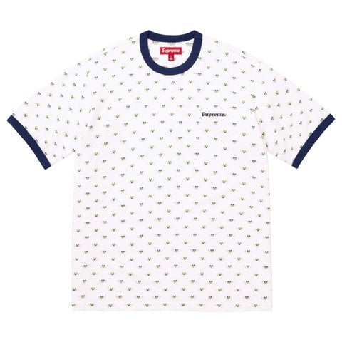 Supreme Hearts Intarsia Ringer Tee - White