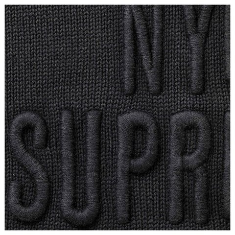 Supreme Overdyed Raised Sweater - Black