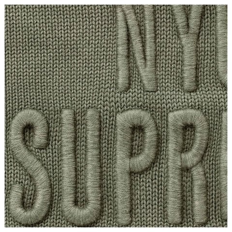 Supreme Overdyed Raised Sweater - Olive