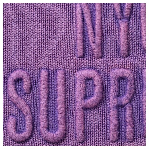 Supreme Overdyed Raised Sweater - Purple