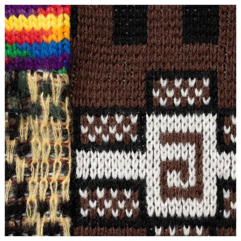 Supreme Patchwork Zip Up Hooded Sweater - Brown
