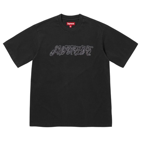 Supreme Raised Script S/S Top - Black