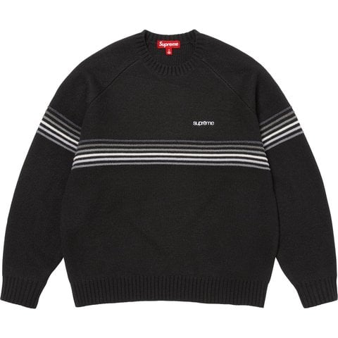 Supreme Raised Stripe Sweater - Black