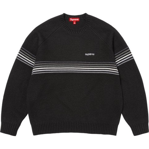 Supreme Raised Stripe Sweater - Black