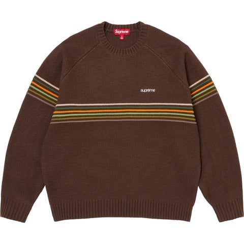 Supreme Raised Stripe Sweater - Brown