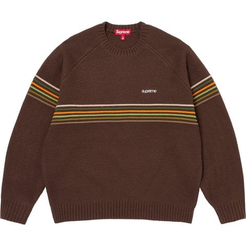 Supreme Raised Stripe Sweater - Brown