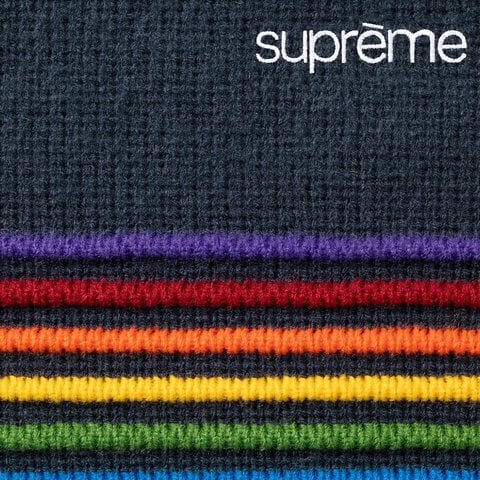 Supreme Raised Stripe Sweater - Navy