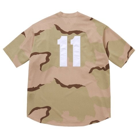 Supreme Shop S Logo Baseball Henley - Desert Camo - Paris   