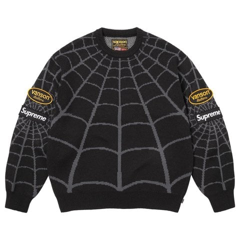 Supreme x Spider-Man SweaterBlack Lサイズ Supreme®/Vanson Leathers® Spider-Man Sweater - Supreme