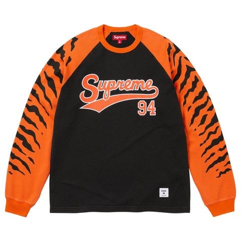 Supreme Tiger Raglan L/S Top - Black