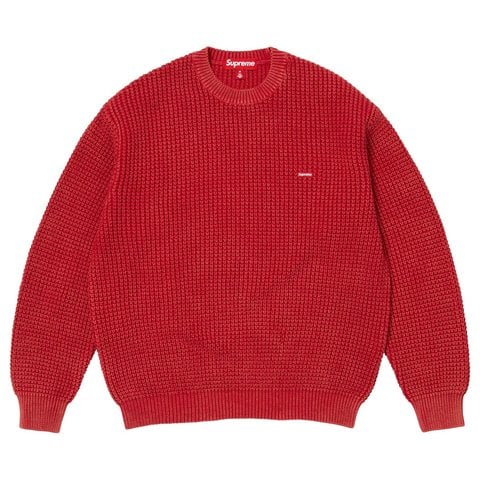 Washed Small Box Waffle Sweater - Supreme