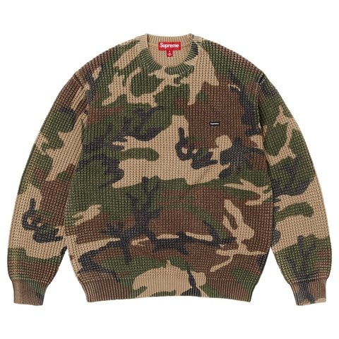 Washed Small Box Waffle Sweater - Supreme