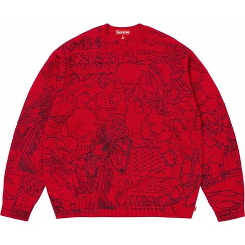 トップス Supreme Collage Embroidered Sweater M Collage Embroidered Sweater - spring/summer 2026 - Supreme
