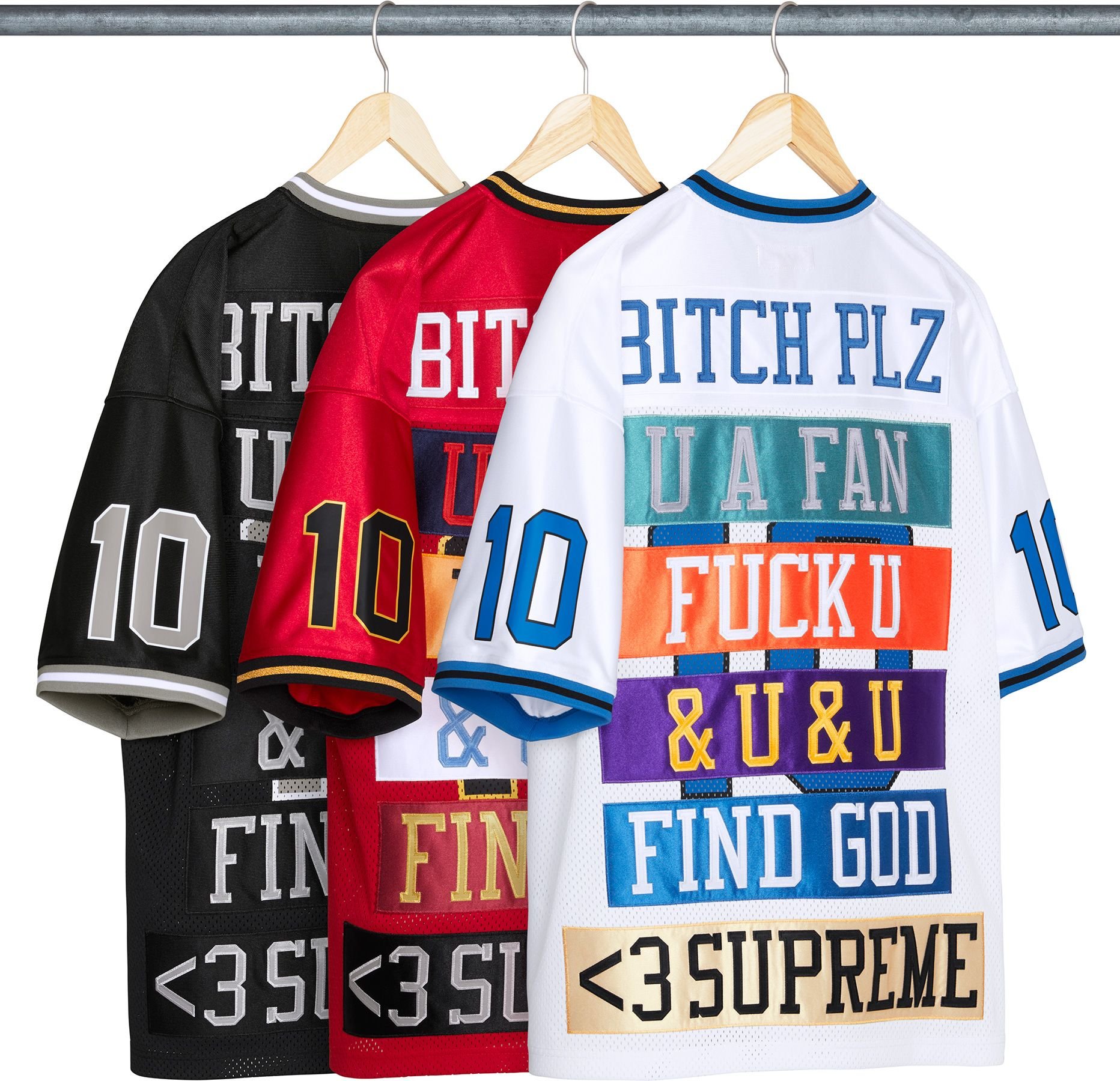 シャツ Supreme Find God Football Jersey 26ss Supreme Find God Football Jersey Black Men's - SS26 - US