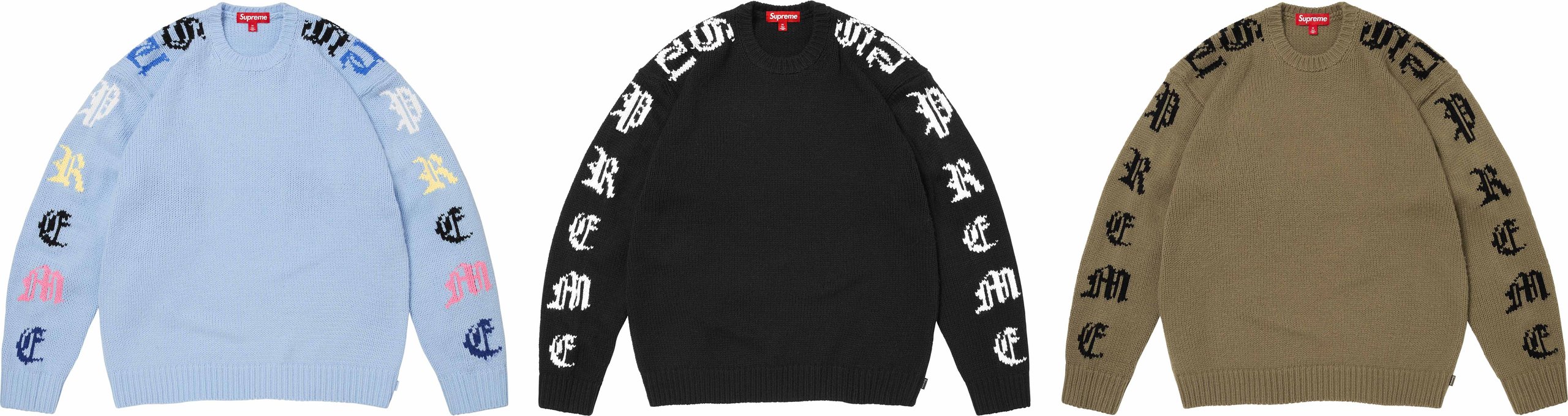 Old English Sleeves Sweater - spring/summer 2026 - Supreme