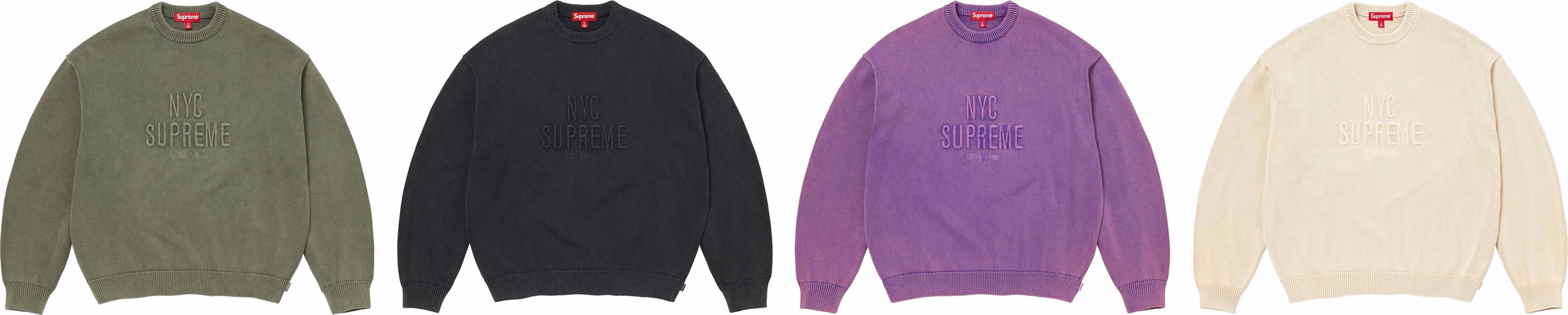 Overdyed Raised Sweater - spring/summer 2026 - Supreme