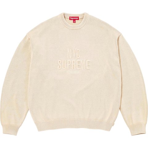 Supreme Overdyed Raised Sweater - Stone