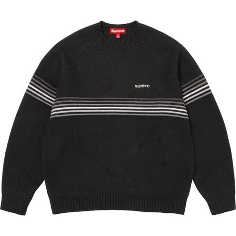 Supreme Raised Stripe Sweater - Black