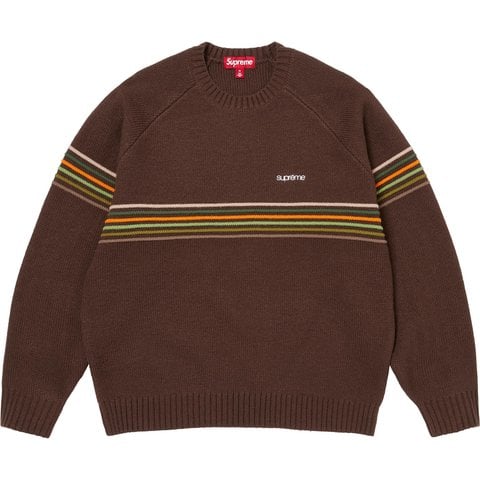 Supreme Raised Stripe Sweater - Brown