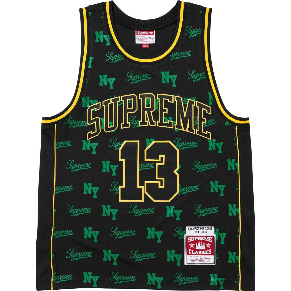 Supreme®/Mitchell & Ness® Monogram Basketball Jersey Black