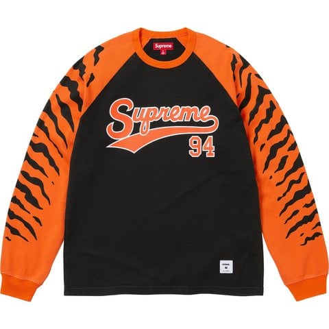 Supreme Tiger Raglan L/S Top - Black