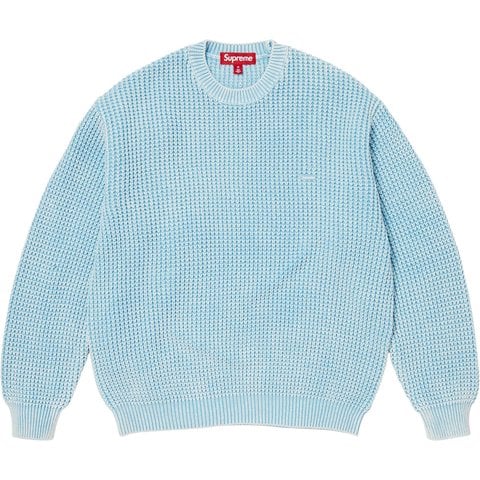 Washed Small Box Waffle Sweater - Supreme